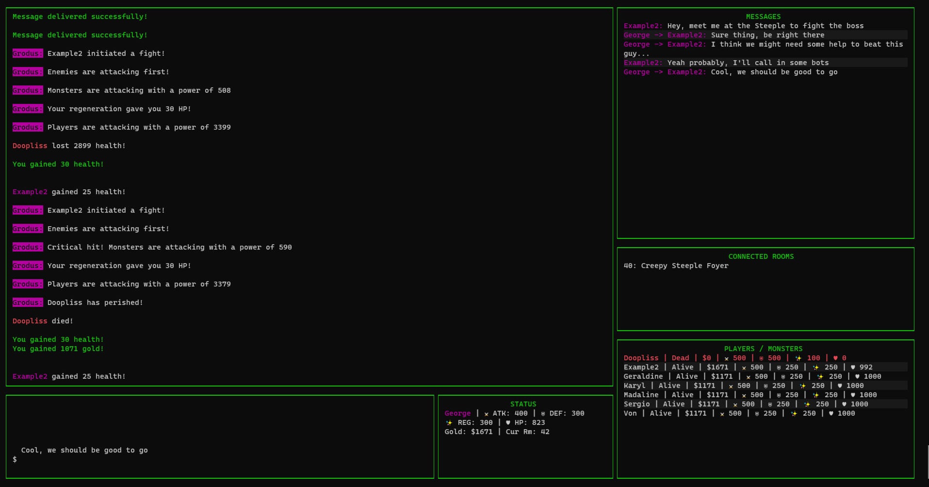 Screenshot of the LURKMAN program