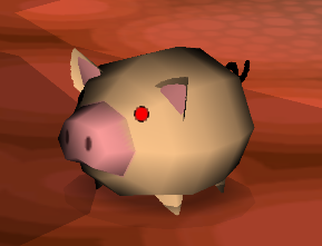 A pig in Twilight Town