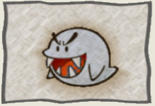 The Boo enemy as seen in the in-game bestiary