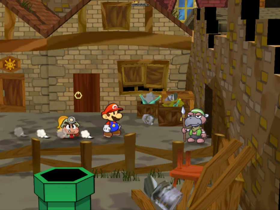 Mario in the East Side of the Rogueport