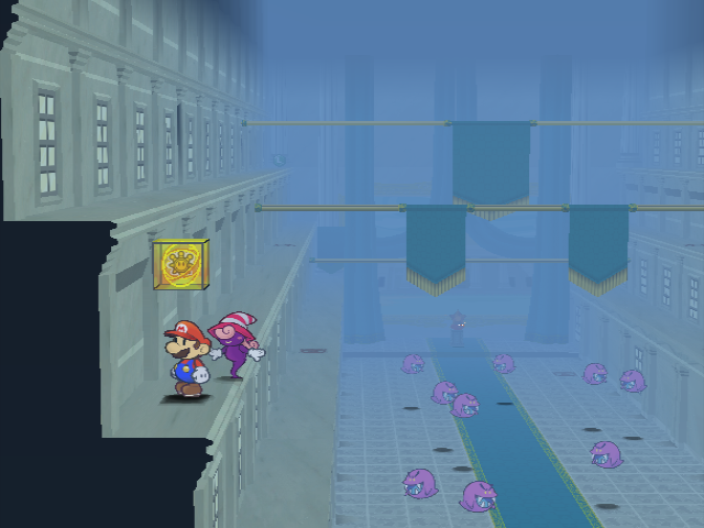 Mario and Vivian in the secret room of Poshley Sanctum