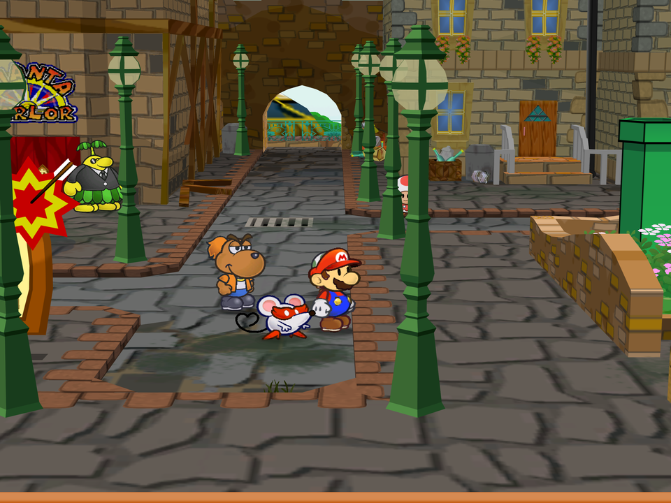 Mario and Ms. Mowz in the West Side of the Rogueport