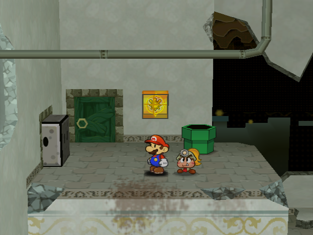 Mario and Goombella in the West Sewers